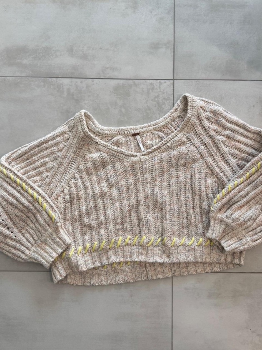 Free People whipstitch pullover jumper